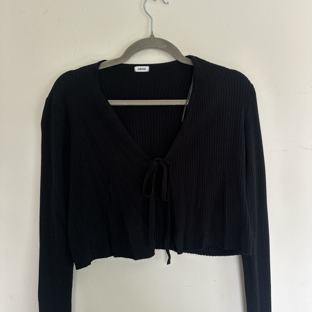 Garage Black Long Sleeve Tee Essential